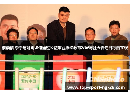 蔡崇信 李宁与姚明如何通过公益事业推动教育发展与社会责任目标的实现 蔡崇信 李宁与姚明如何通过公益事业推动教育发展与社会责任目标的实现