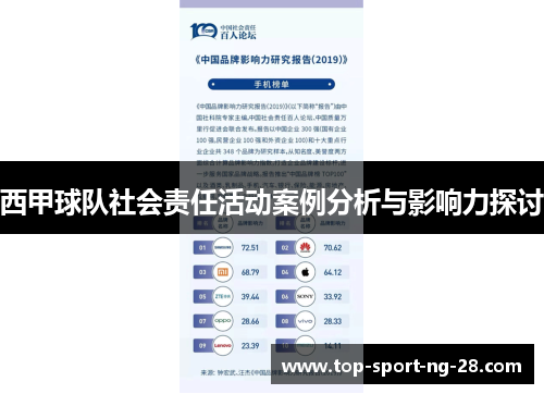 西甲球队社会责任活动案例分析与影响力探讨